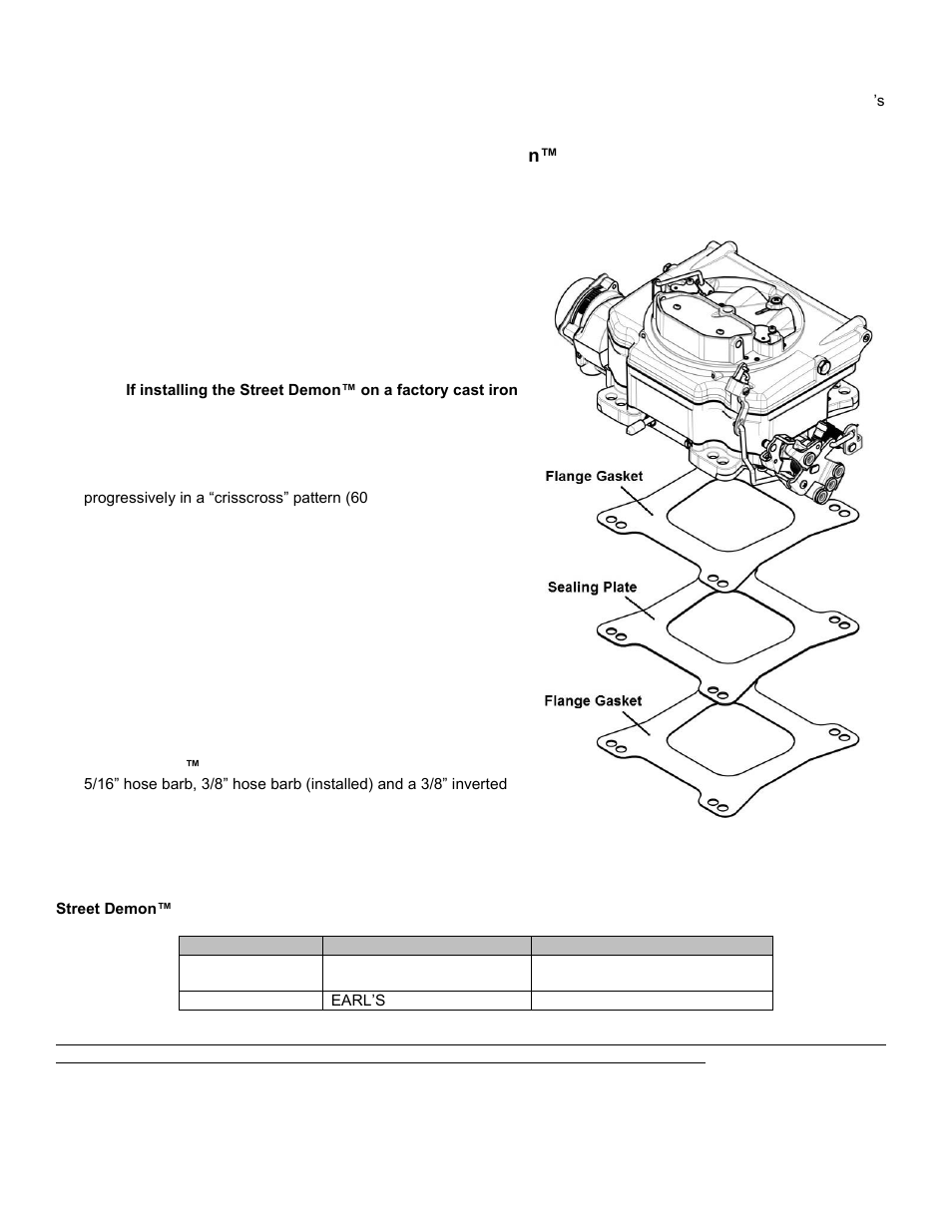 Installation of street demon™ carburetor | Demon Fuel Systems 1902 User Manual | Page 4 / 20