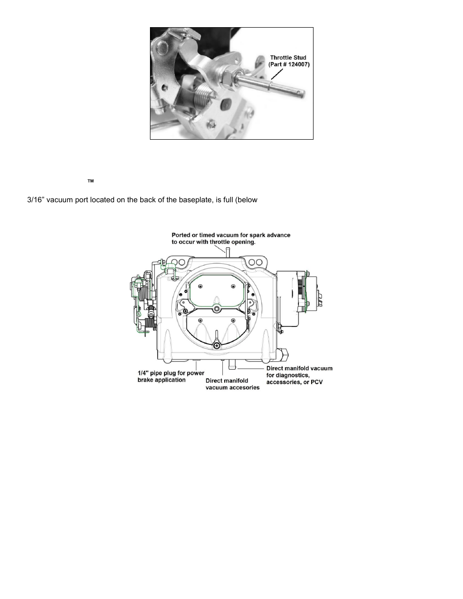 Vacuum lines, Electric choke | Demon Fuel Systems 1902 User Manual | Page 7 / 20