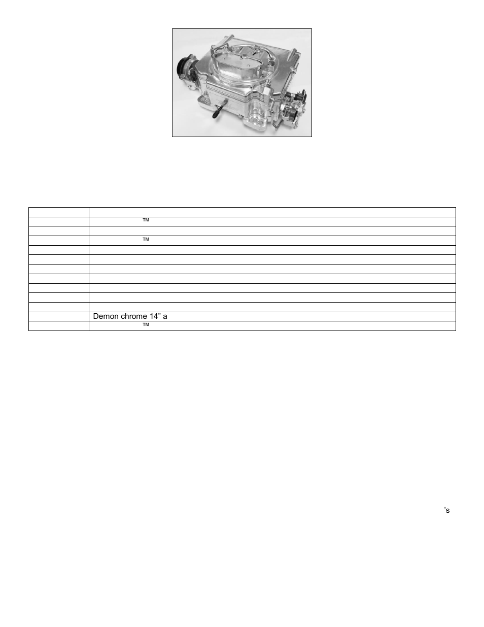 Recommended parts and accessories, Removal of existing carburetor | Demon Fuel Systems 1905 User Manual | Page 3 / 20