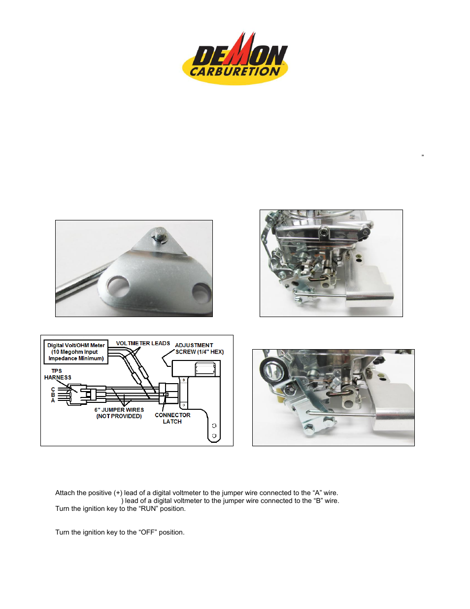 Demon Fuel Systems 1951 User Manual | 1 page