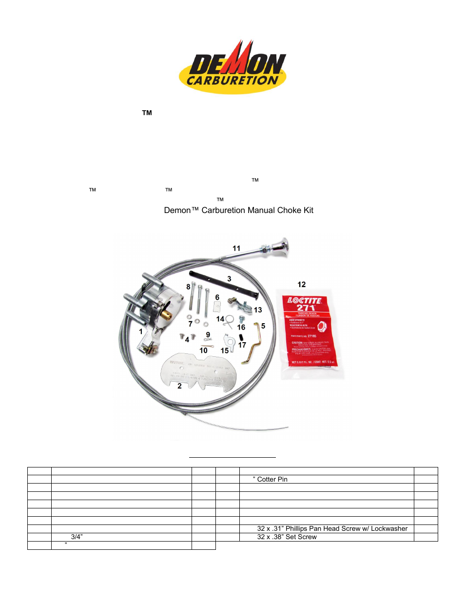 Demon Fuel Systems 421441 User Manual | 8 pages