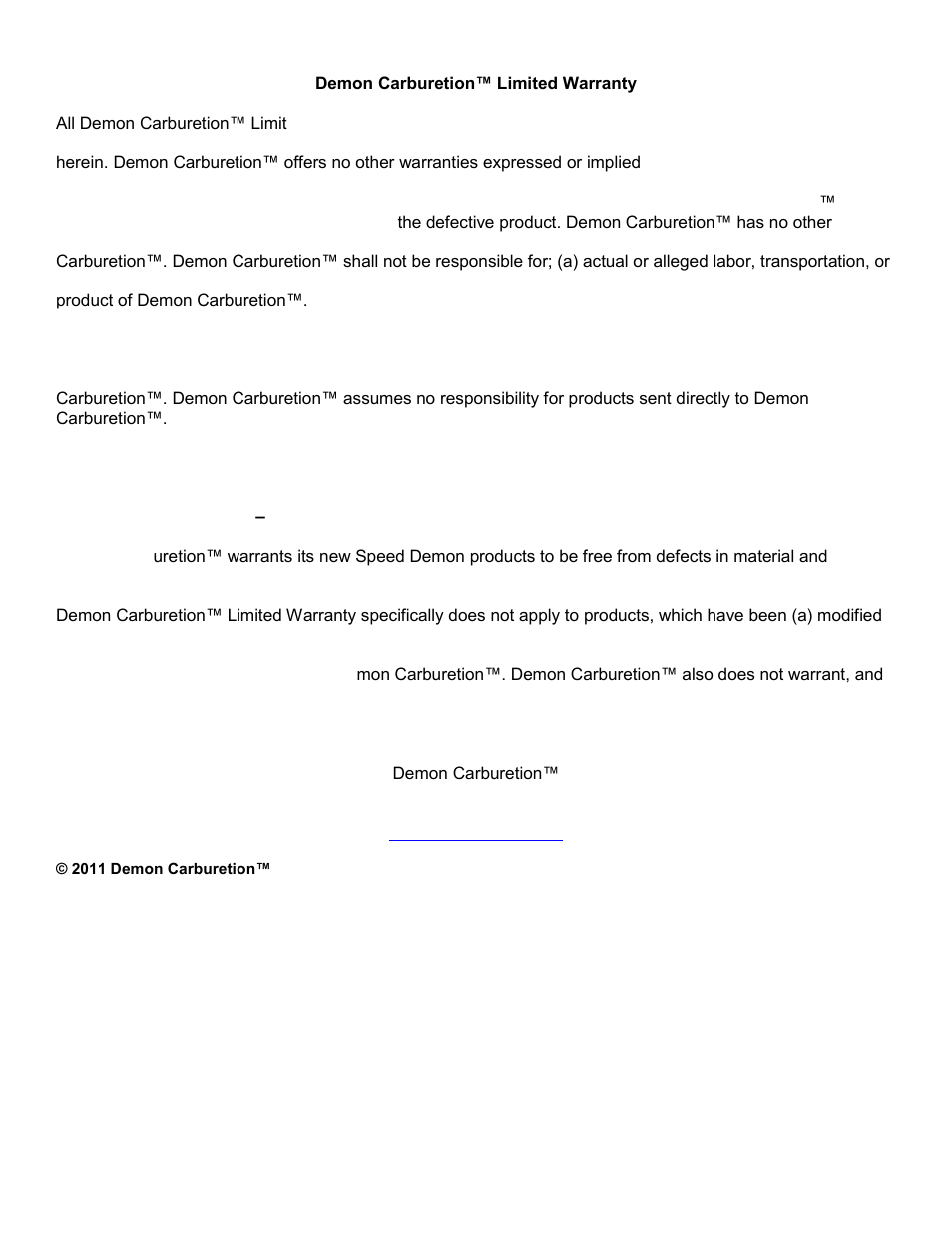 Demon Fuel Systems 421441 User Manual | Page 8 / 8