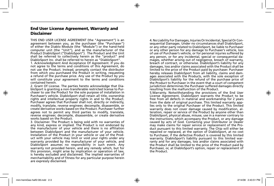 DiabloSport Predator User Manual User Manual | Page 2 / 9