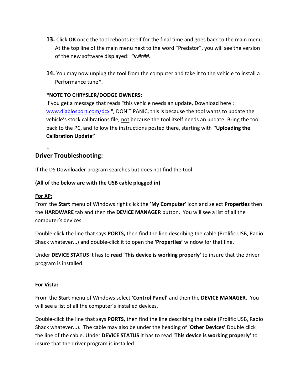 DiabloSport Predator Revision Update Instructions User Manual | Page 10 / 11