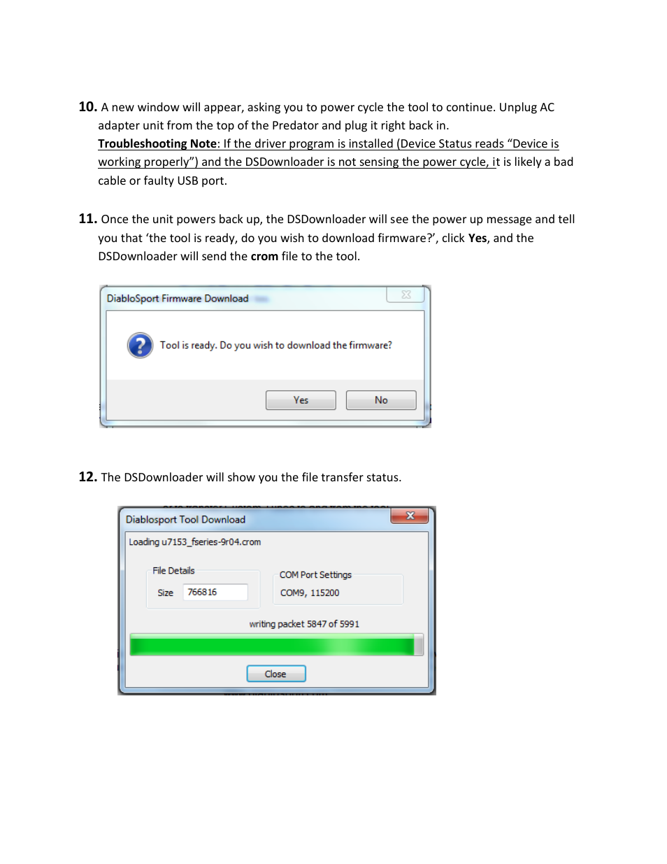 DiabloSport Predator Revision Update Instructions - Using Legacy Connect User Manual | Page 14 / 15
