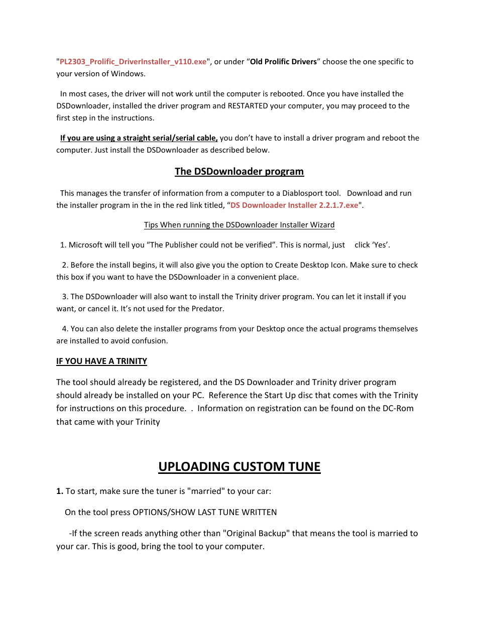 Uploading custom tune | DiabloSport Trinity How To: Upload a Custom Tune to Your Predator or Trinity User Manual | Page 2 / 6