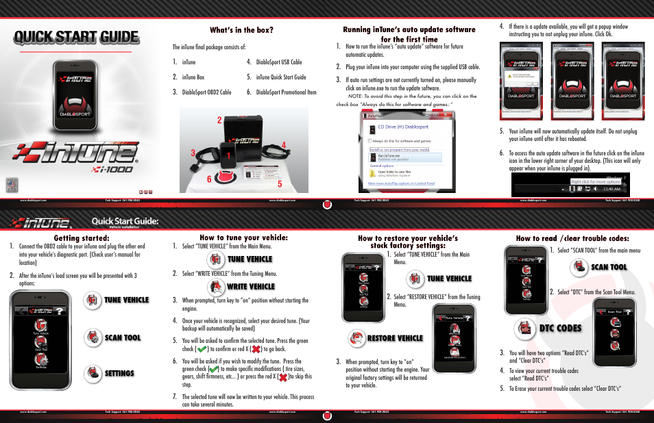 DiabloSport inTune Quick Start Guide User Manual | 1 page