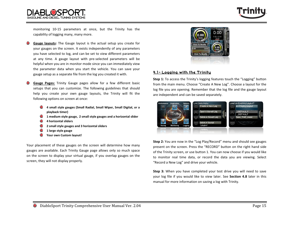 DiabloSport Trinity T-1000 Comprehensive User Manual User Manual | Page 15 / 33