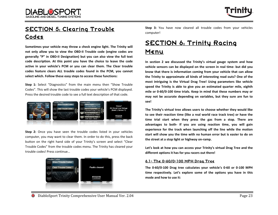 DiabloSport Trinity T-1000 Comprehensive User Manual User Manual | Page 23 / 33