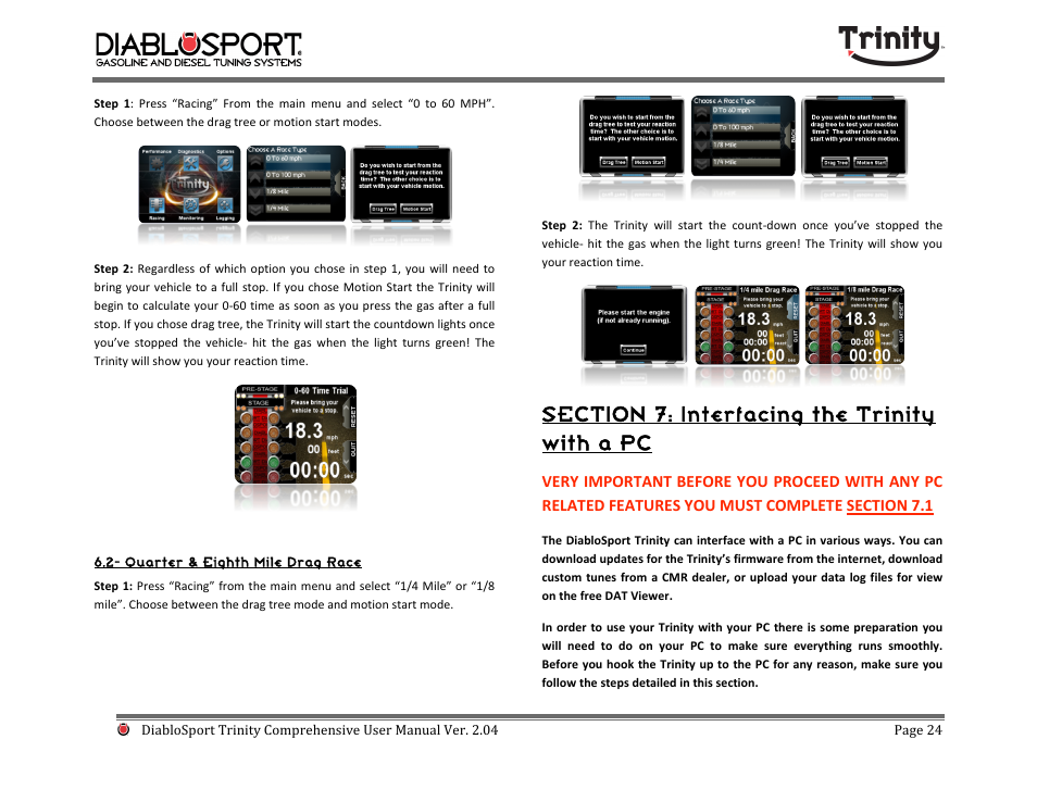DiabloSport Trinity T-1000 Comprehensive User Manual User Manual | Page 24 / 33