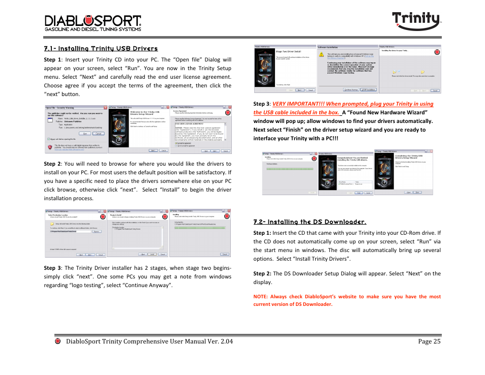 DiabloSport Trinity T-1000 Comprehensive User Manual User Manual | Page 25 / 33
