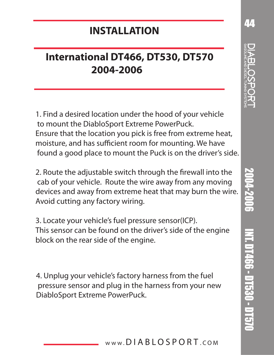Installation | DiabloSport Extreme PowerPuck User Manual | Page 59 / 62