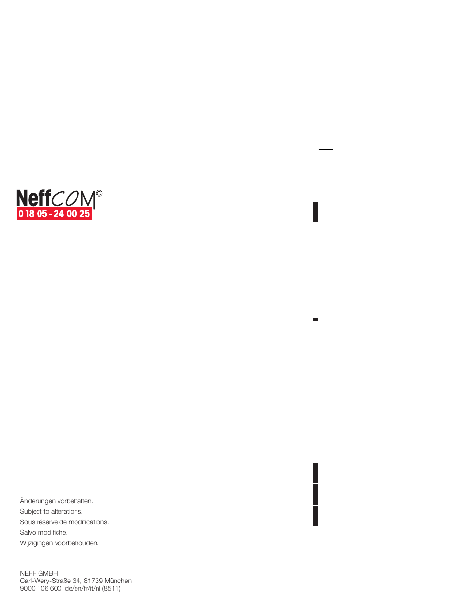 Neff K1555X8 User Manual | Page 74 / 74