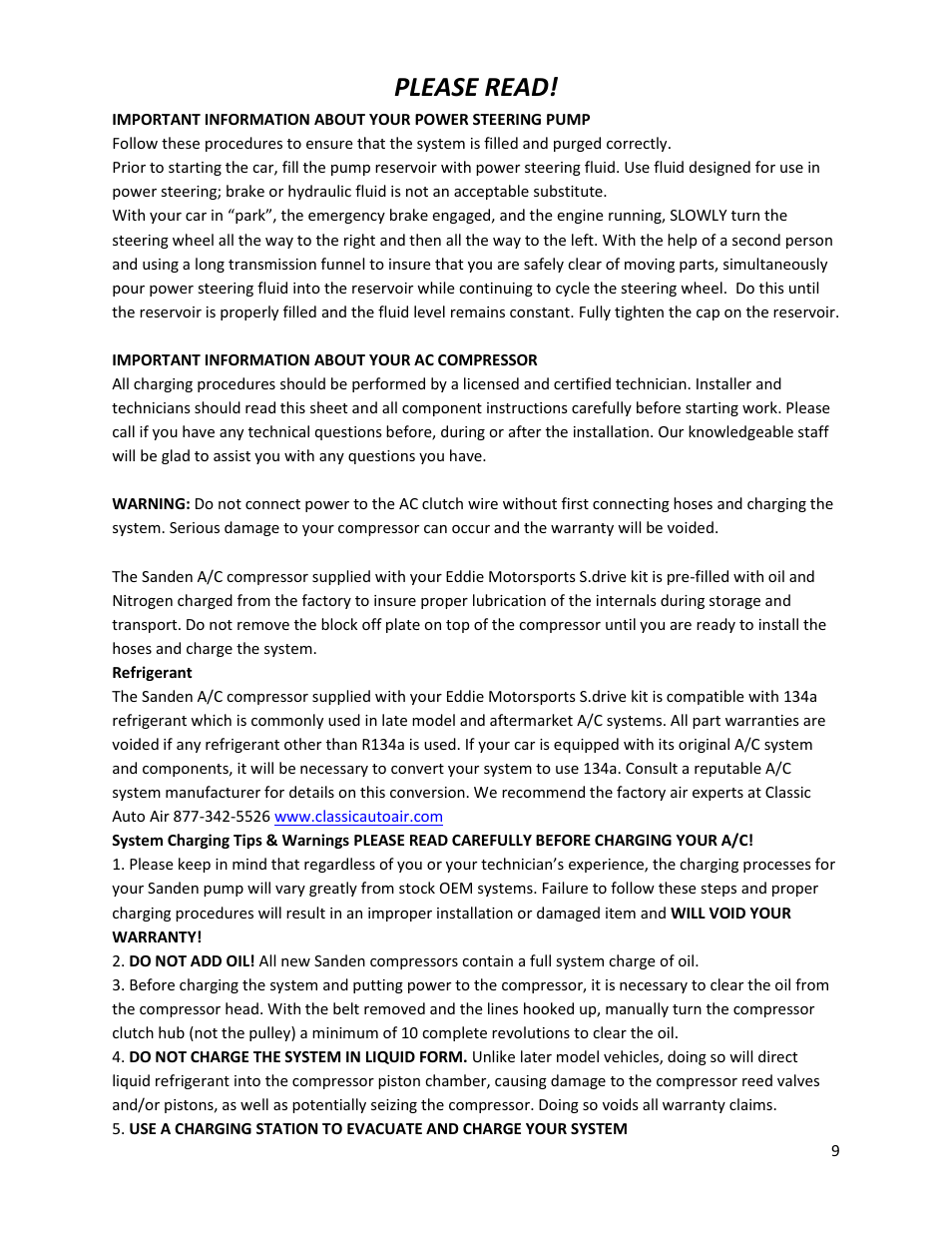 Please read | Eddie Motorsports MS107-50 User Manual | Page 9 / 10