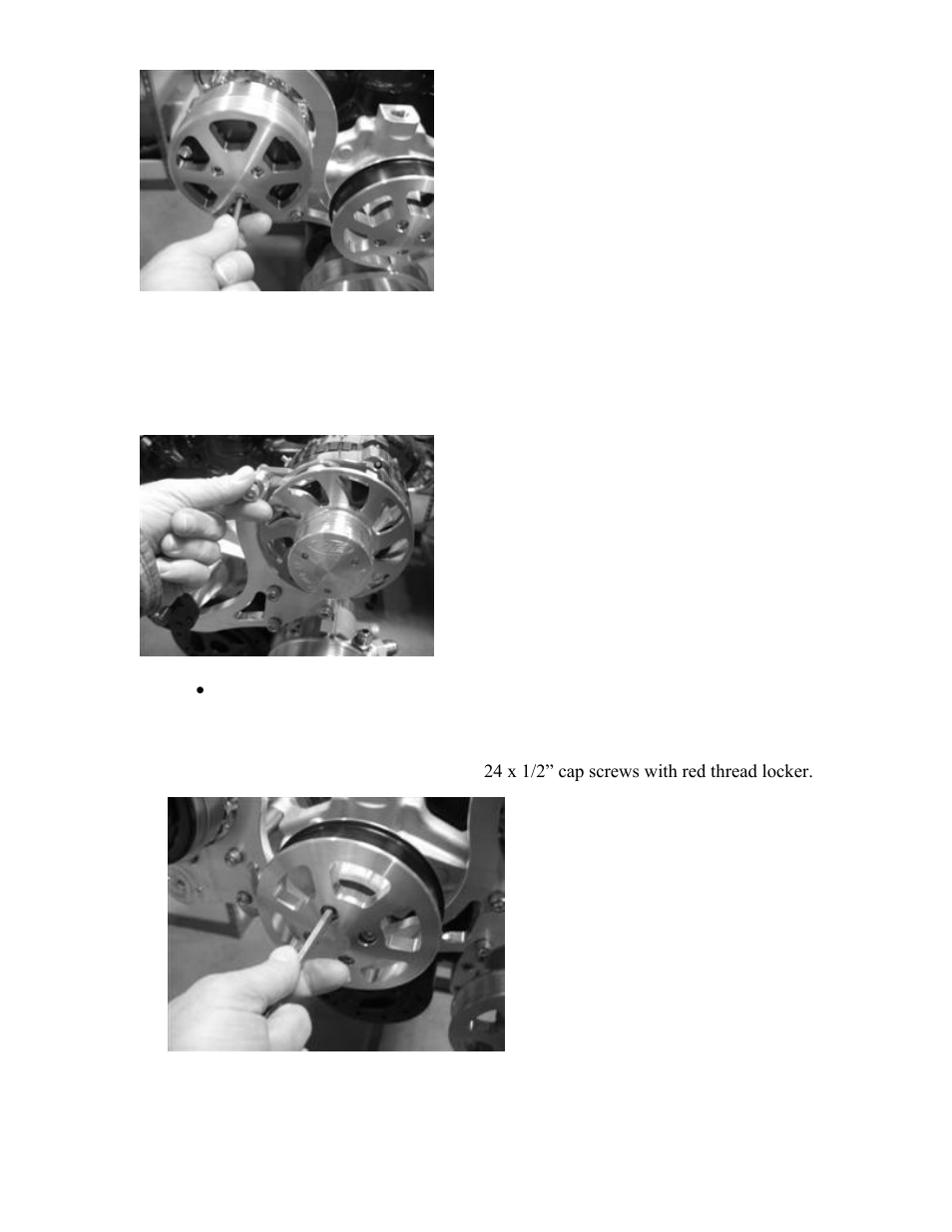Install alternator, Install water pump pulley, Install crank pulley | Eddie Motorsports MS107-55 User Manual | Page 6 / 10