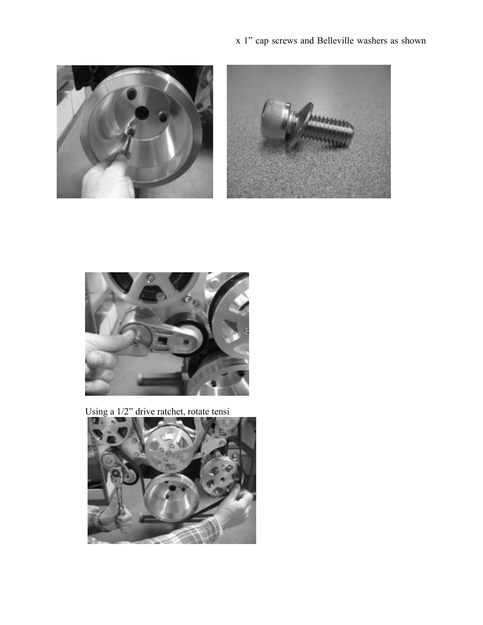 Install tensioner and belt | Eddie Motorsports MS107-55 User Manual | Page 7 / 10