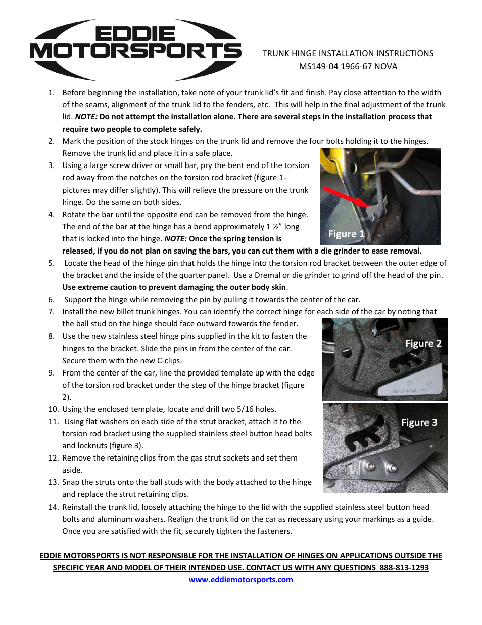 Eddie Motorsports MS149-04 66-67 User Manual | 1 page