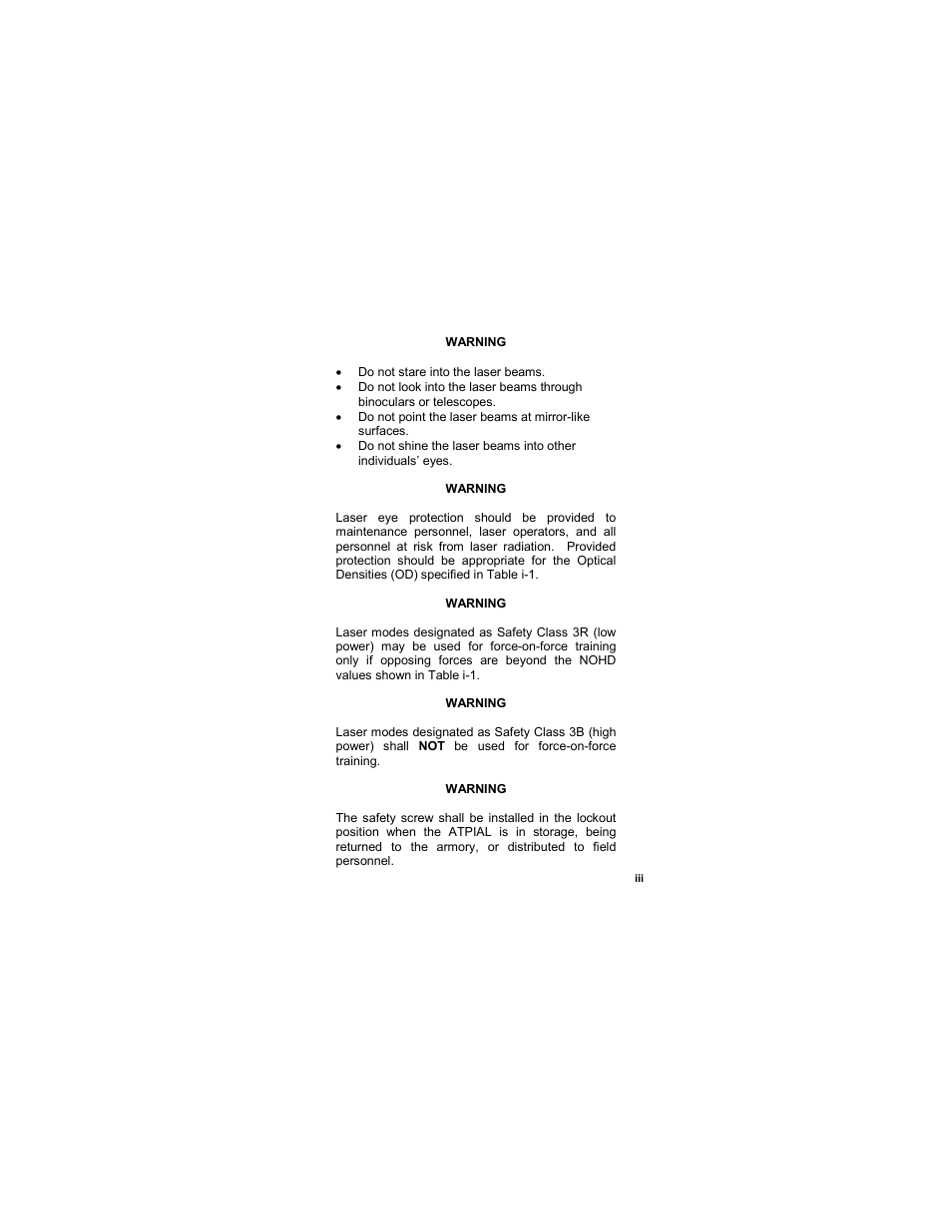 EOTech ATPIAL (AN/PEQ-15) - ADVANCED TARGET POINTER ILLUMINATOR AIMING LIGHT User Manual | Page 5 / 70