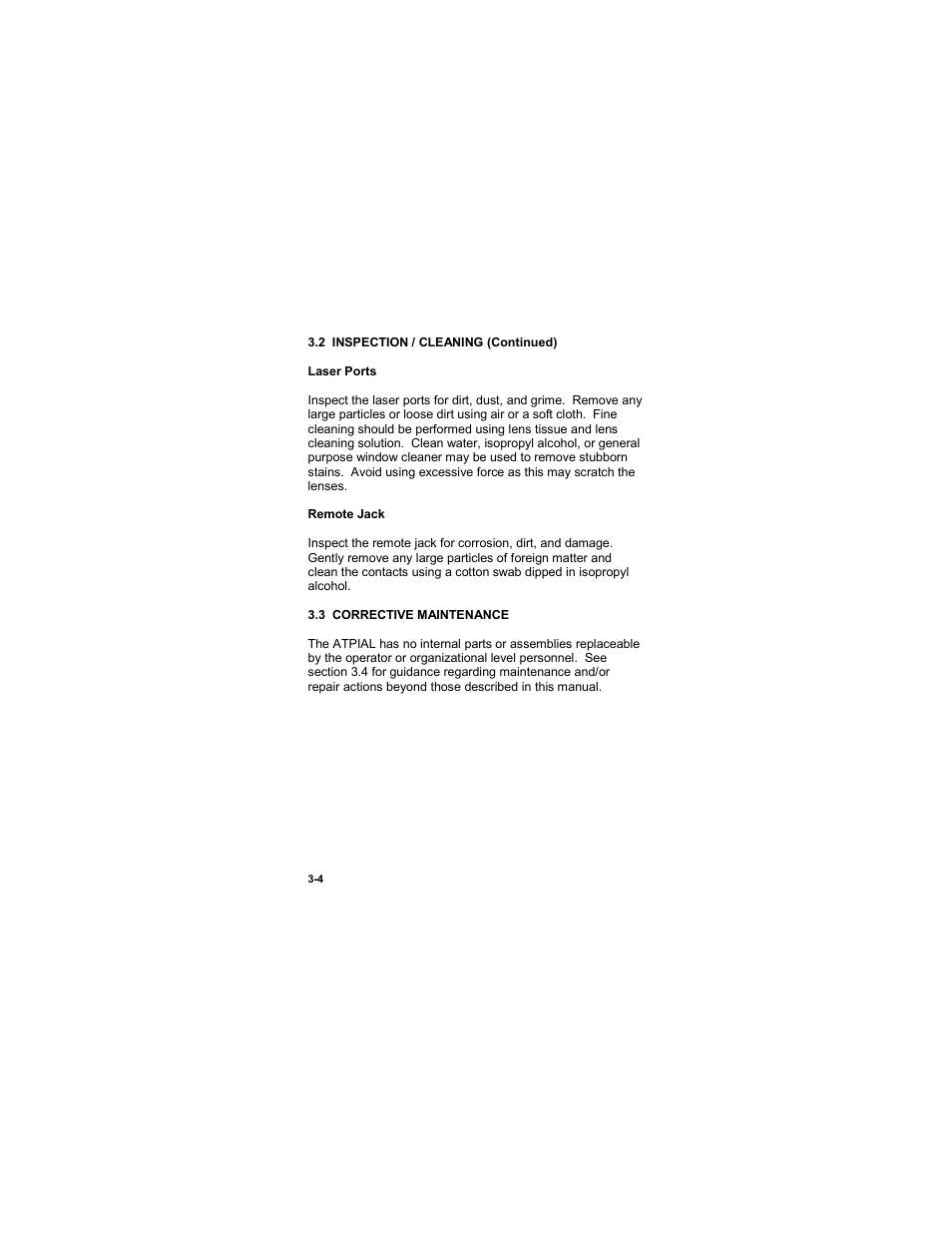 3 corrective maintenance, 3 corrective maintenance -4 | EOTech ATPIAL (AN/PEQ-15) - ADVANCED TARGET POINTER ILLUMINATOR AIMING LIGHT User Manual | Page 54 / 70