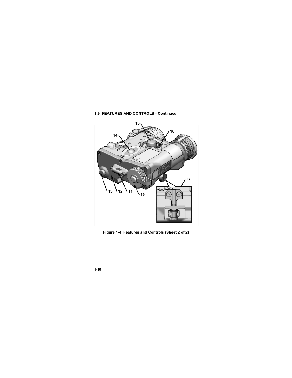Figure 1-4 features and controls (sheet 2 of 2) | EOTech MIPIM (AN/PEQ-16B) - Mini Integrated Pointer Illuminator Module User Manual | Page 22 / 74