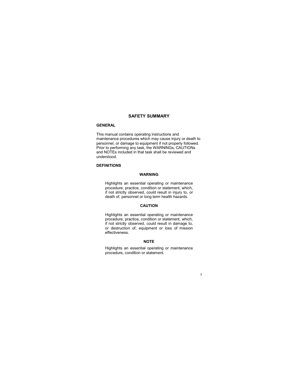 Safety summary | EOTech MIPIM (AN/PEQ-16B) - Mini Integrated Pointer Illuminator Module User Manual | Page 3 / 74