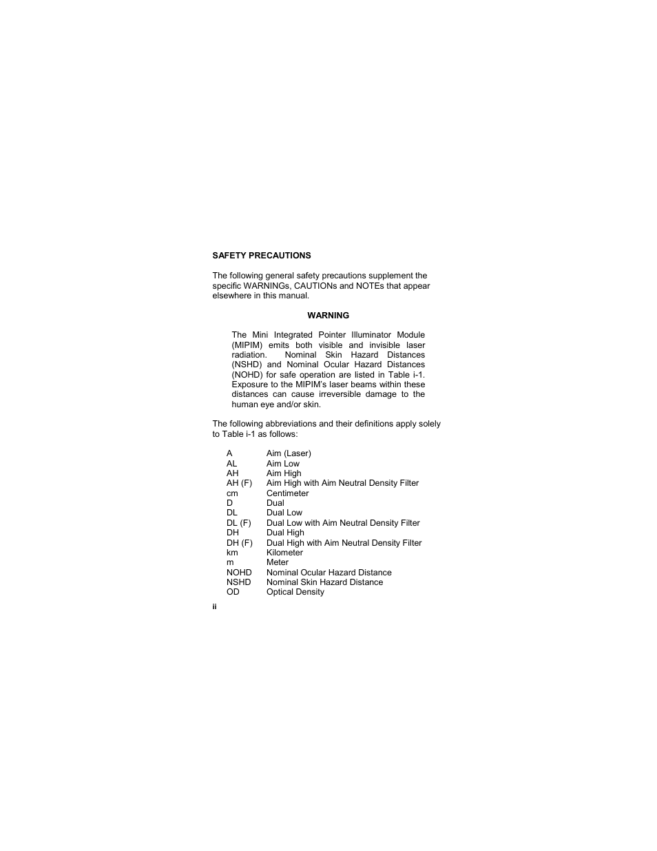 EOTech MIPIM (AN/PEQ-16B) - Mini Integrated Pointer Illuminator Module User Manual | Page 4 / 74