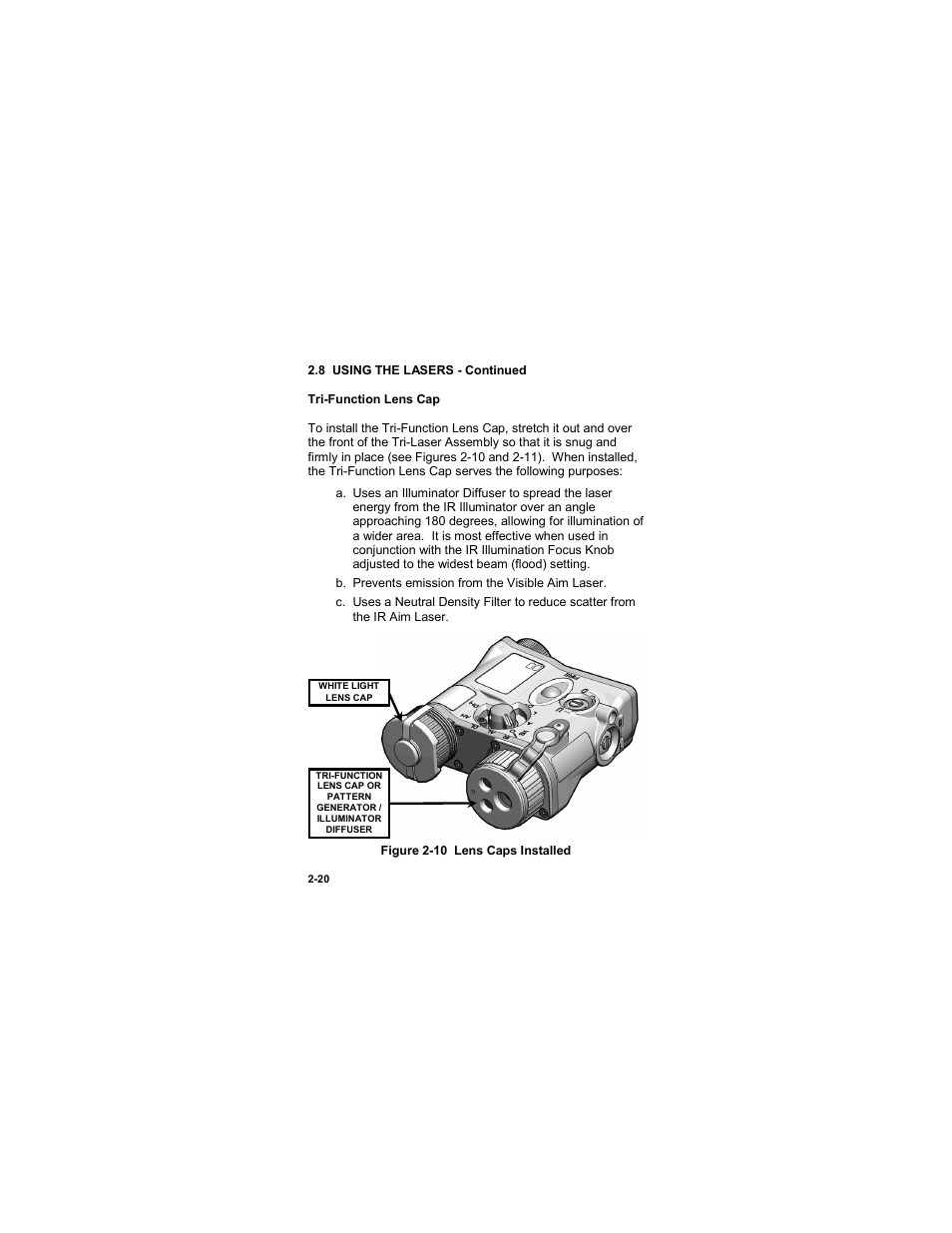 Figure 2-10 lens caps installed | EOTech MIPIM (AN/PEQ-16B) - Mini Integrated Pointer Illuminator Module User Manual | Page 46 / 74
