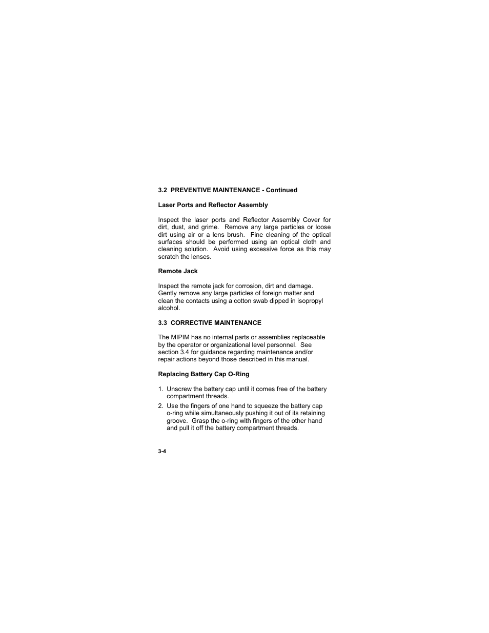 3 corrective maintenance, 3 corrective maintenance -4 | EOTech MIPIM (AN/PEQ-16B) - Mini Integrated Pointer Illuminator Module User Manual | Page 56 / 74