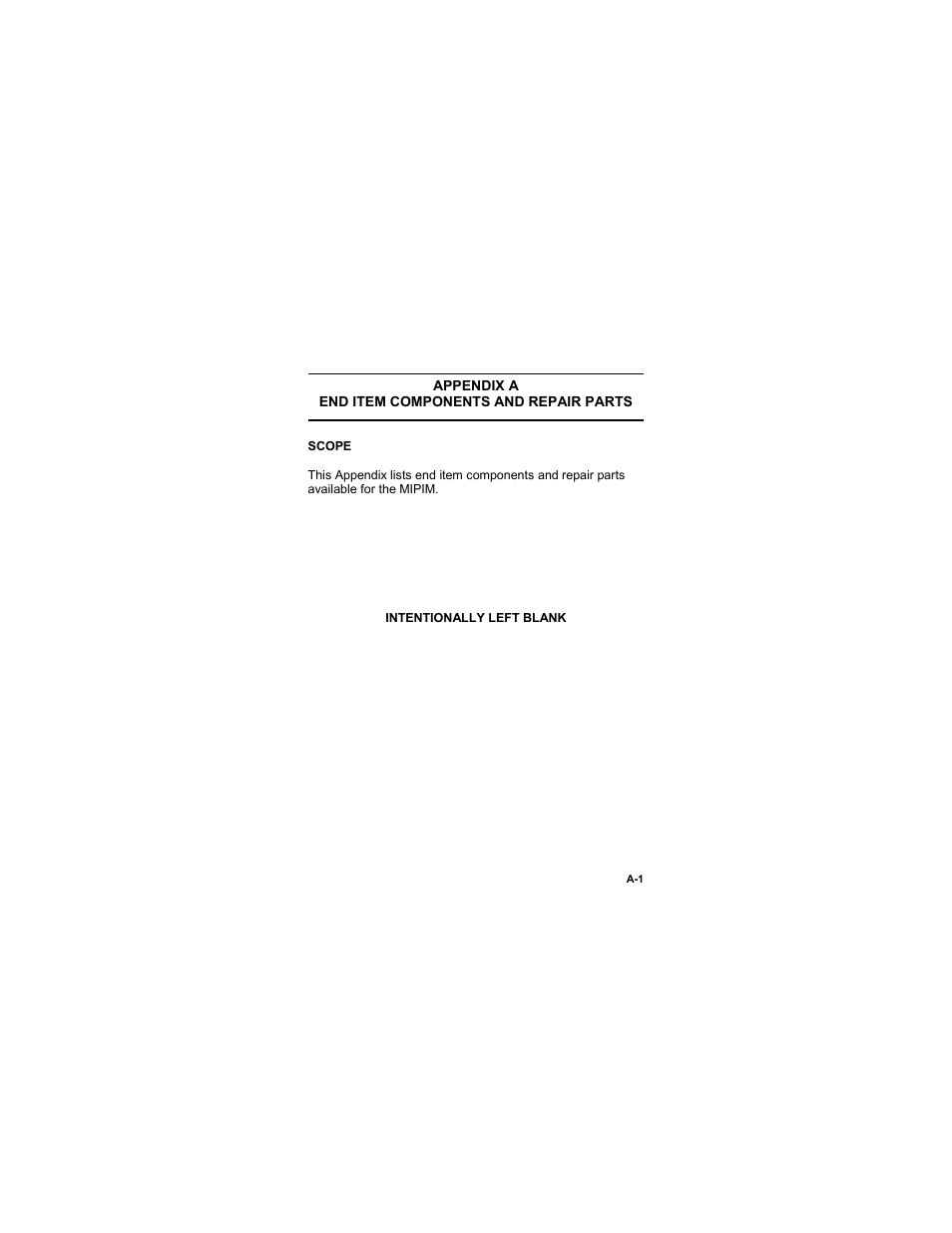 End item components and repair parts | EOTech MIPIM (AN/PEQ-16B) - Mini Integrated Pointer Illuminator Module User Manual | Page 67 / 74