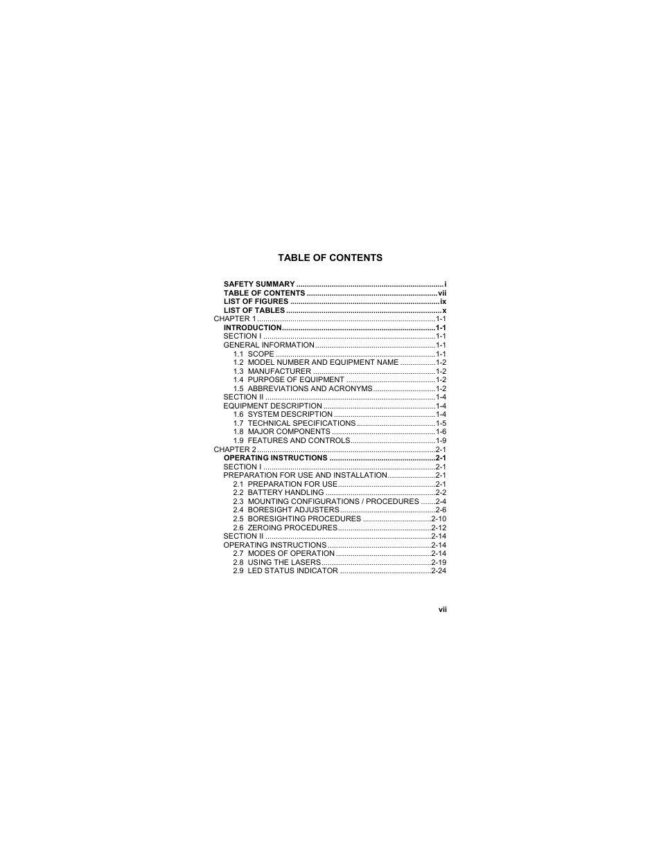 EOTech MIPIM (AN/PEQ-16B) - Mini Integrated Pointer Illuminator Module User Manual | Page 9 / 74