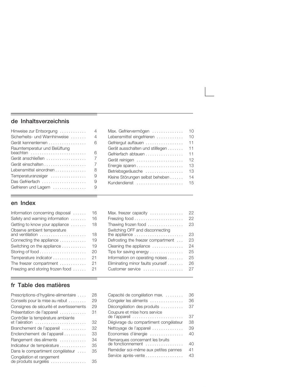 Bosch KIL18V20FF Réfrigérateur intégrable Confort Fixation de porte par glissières User Manual | Page 2 / 74