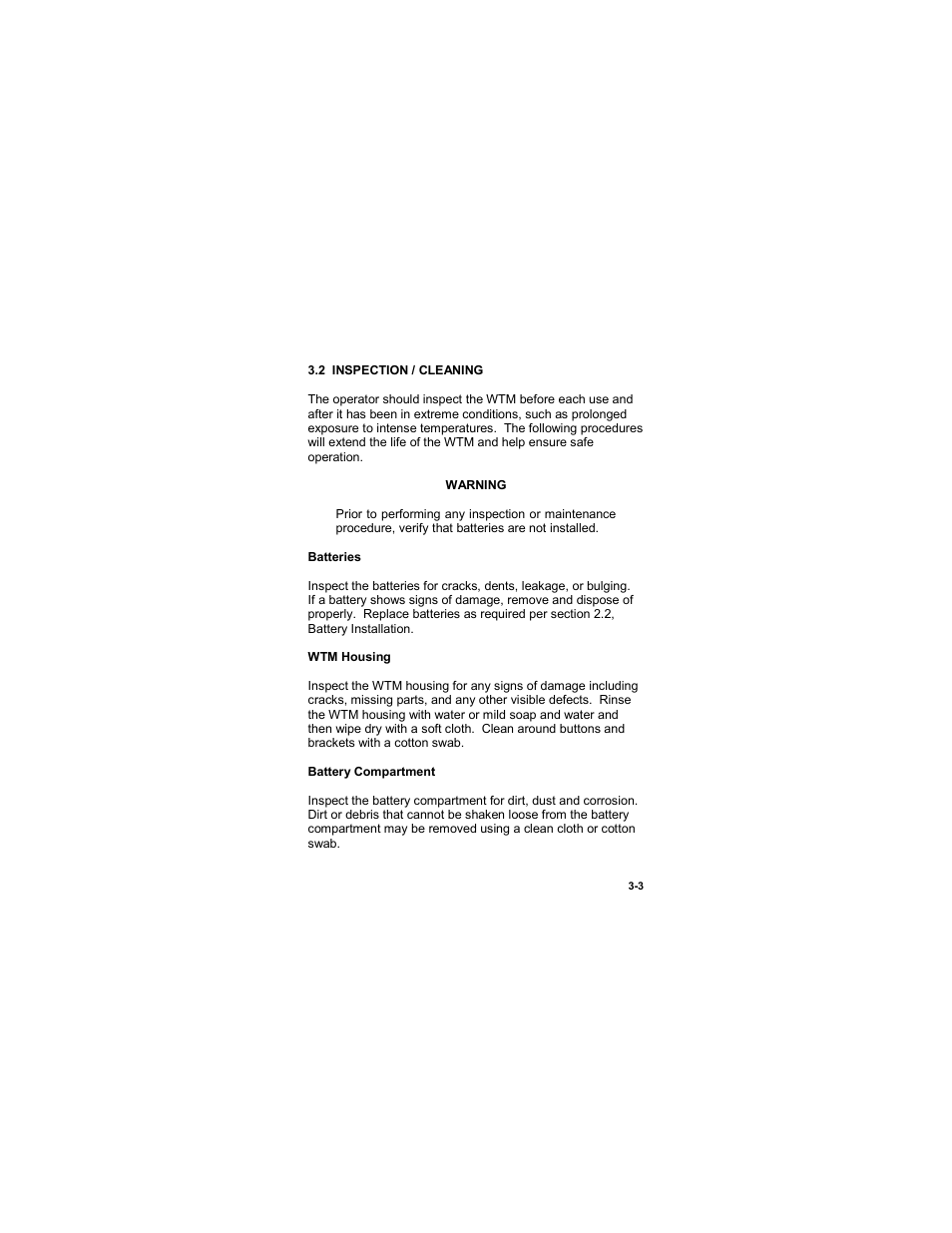 2 inspection / cleaning, 2 inspection / cleaning -3 | EOTech MTM Mini-Thermal Monocular User Manual | Page 57 / 68