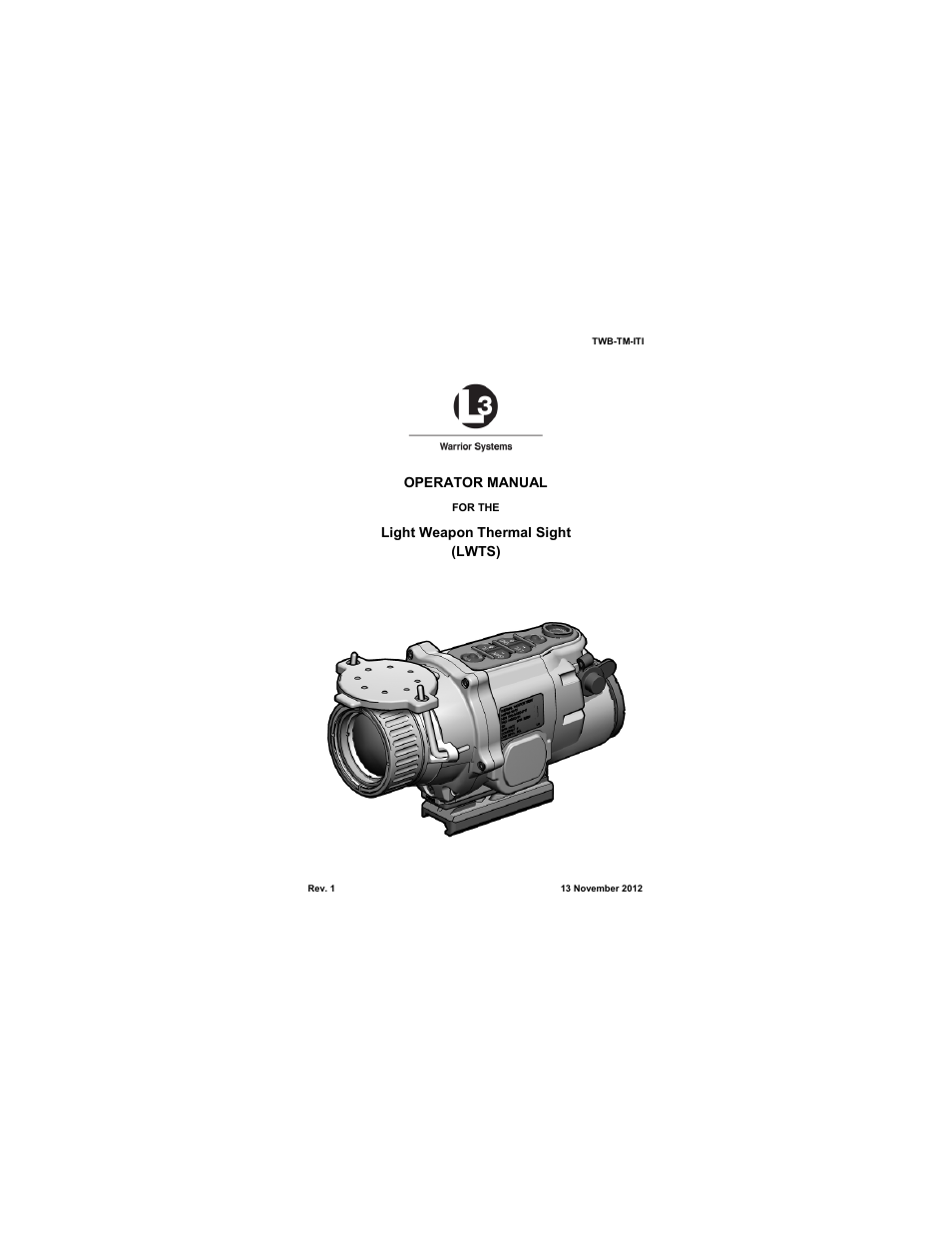 EOTech LWTS Light Weapon Thermal Sight User Manual | 82 pages
