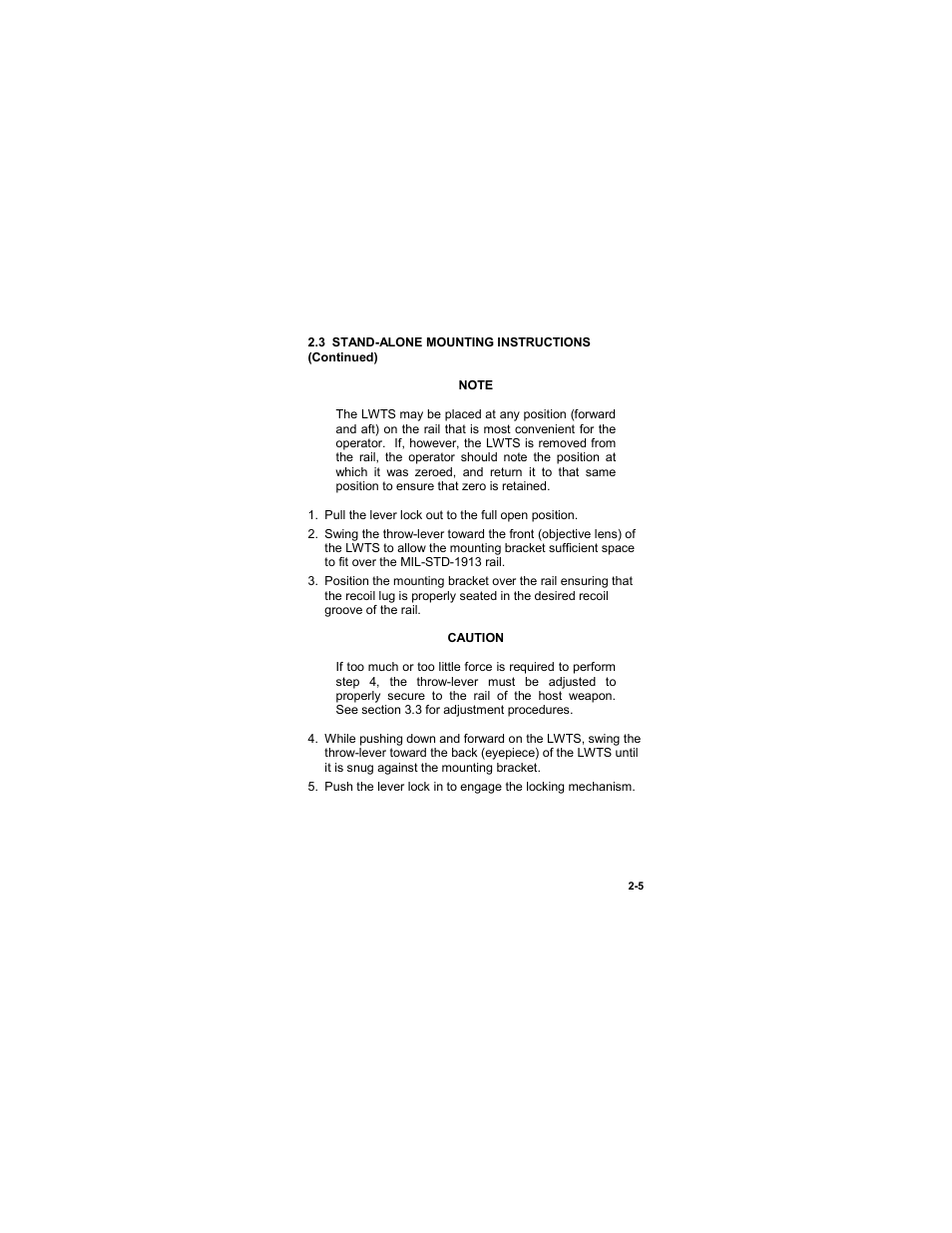 EOTech LWTS Light Weapon Thermal Sight User Manual | Page 23 / 82