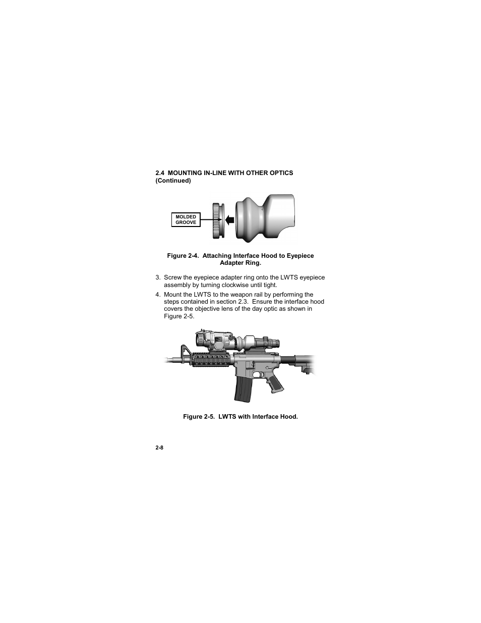 Figure 2-5. lwts with interface hood -8 | EOTech LWTS Light Weapon Thermal Sight User Manual | Page 26 / 82