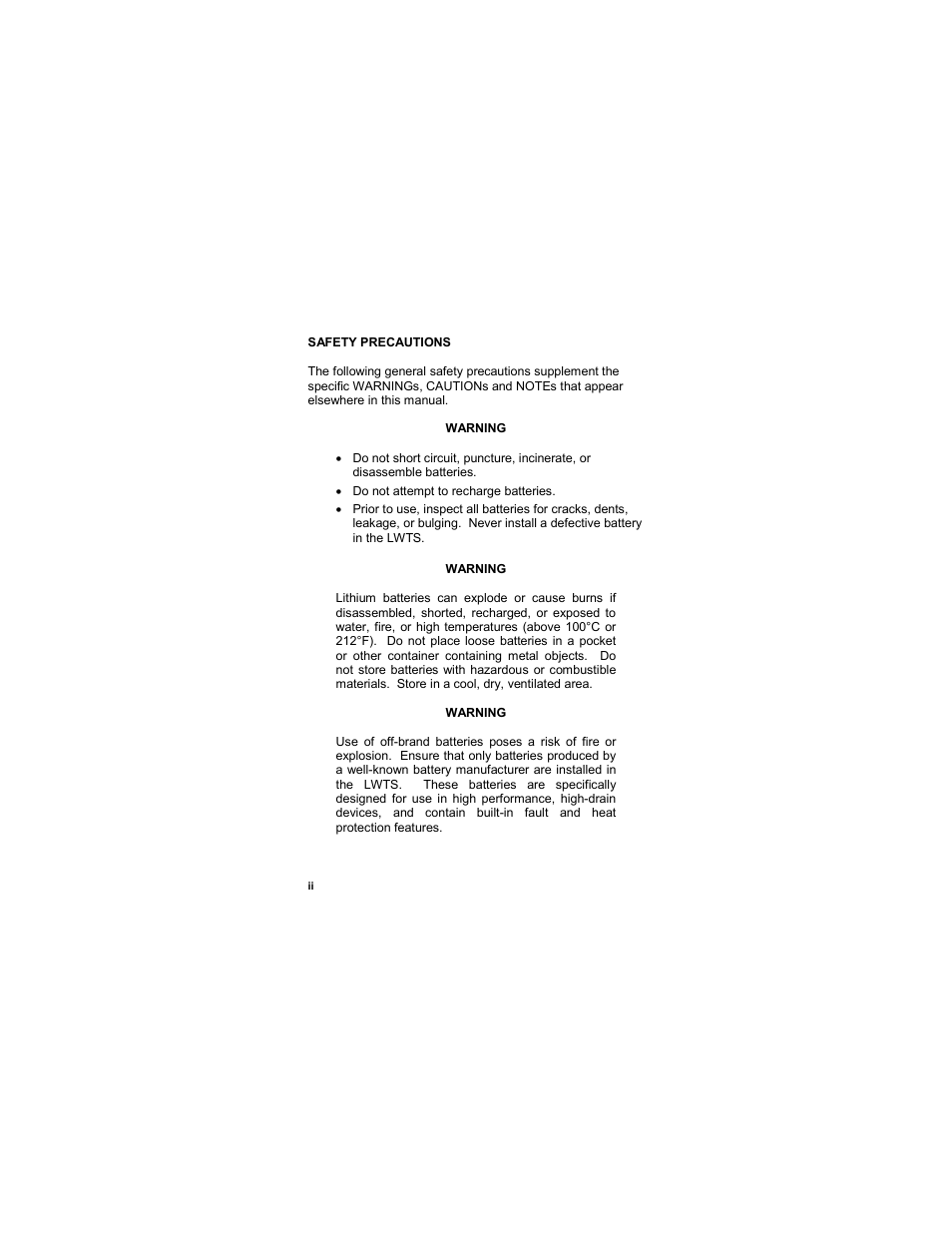 EOTech LWTS Light Weapon Thermal Sight User Manual | Page 4 / 82