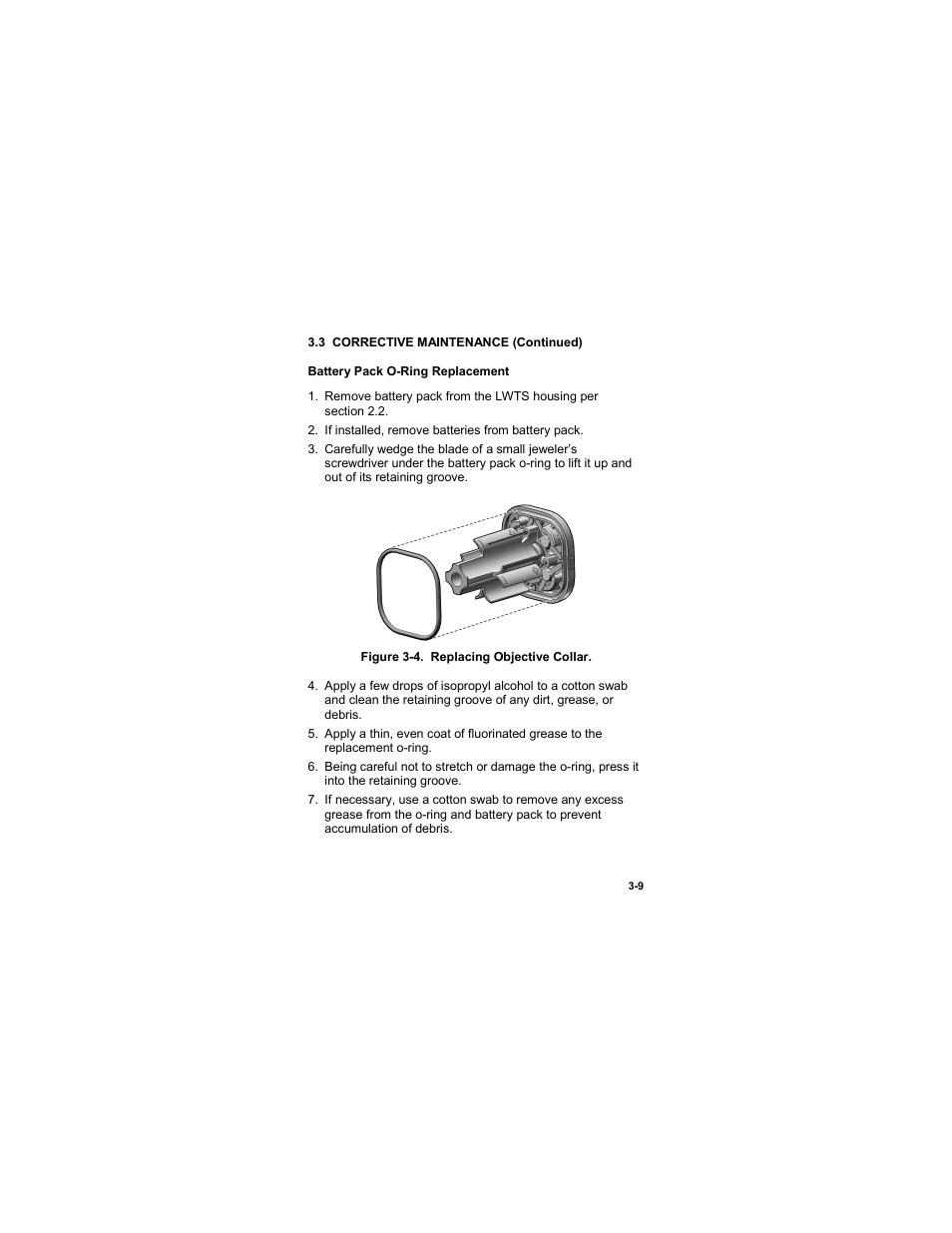 Figure 3-4. replacing objective collar -9 | EOTech LWTS Light Weapon Thermal Sight User Manual | Page 73 / 82