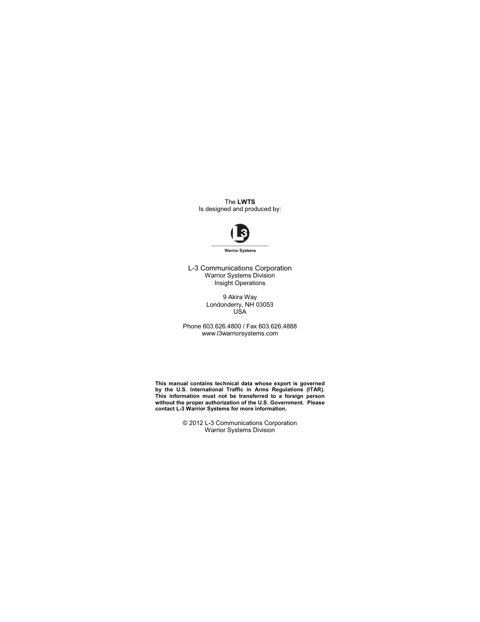 EOTech LWTS Light Weapon Thermal Sight User Manual | Page 81 / 82