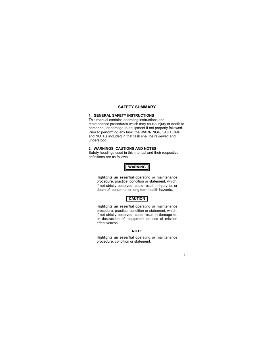 Safety summary | EOTech CNVD-T (SU-232/PAS) Clip-On Night Vision Device - Thermal User Manual | Page 3 / 56