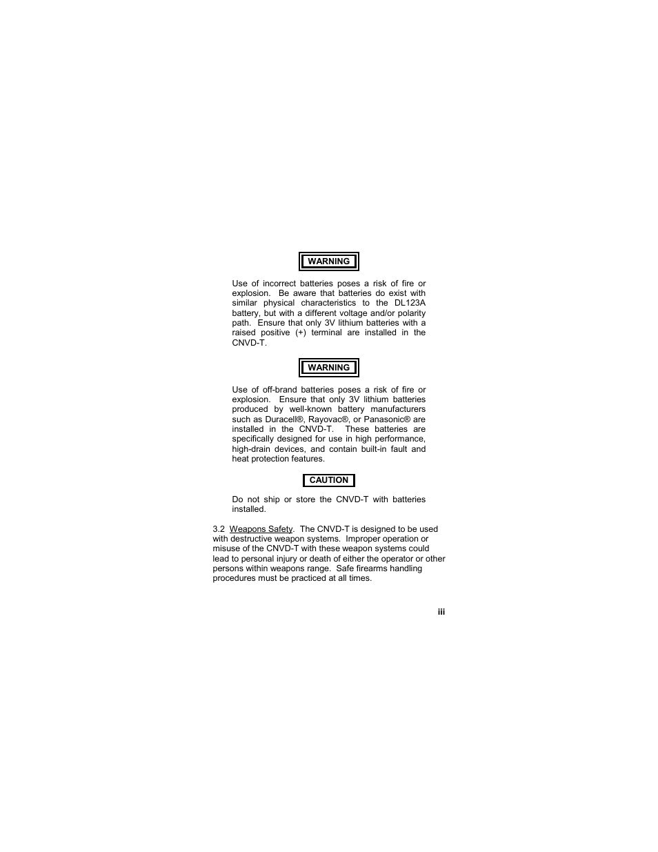 EOTech CNVD-T (SU-232/PAS) Clip-On Night Vision Device - Thermal User Manual | Page 5 / 56