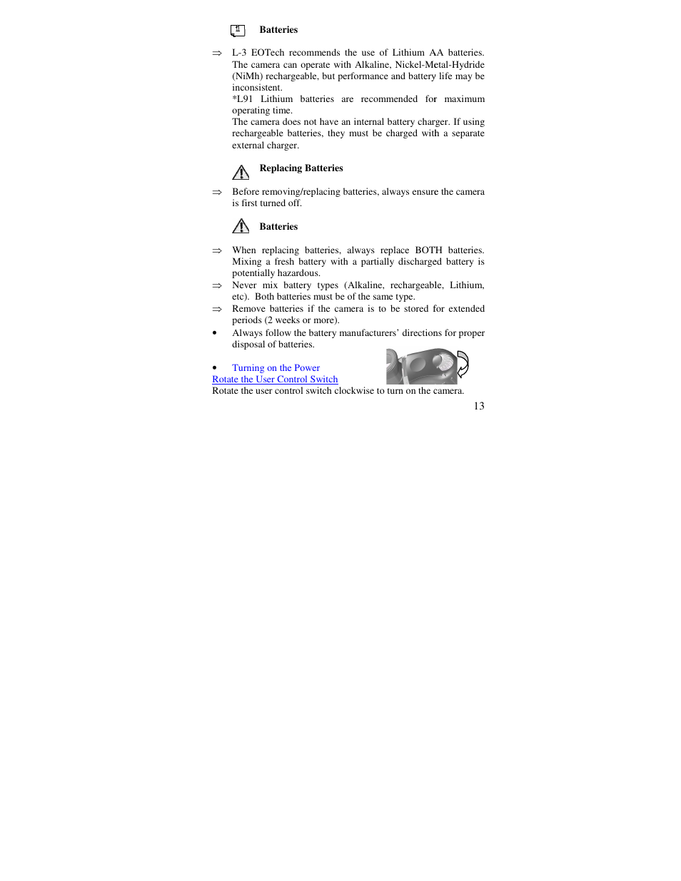 EOTech X320 User Manual User Manual | Page 13 / 35