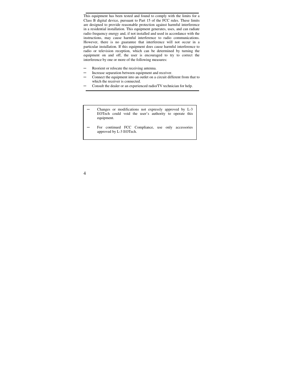 EOTech X320 User Manual User Manual | Page 4 / 35