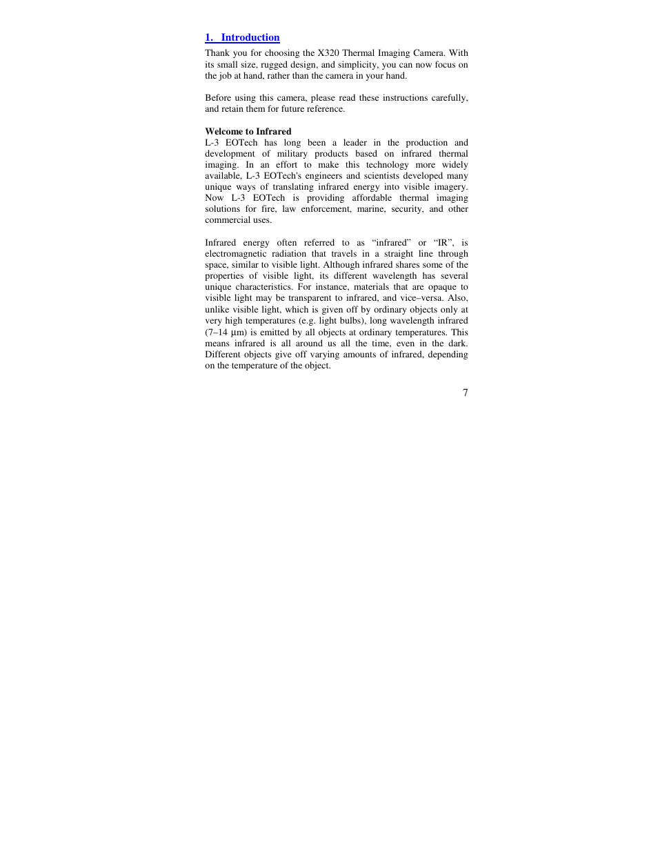 EOTech X320 User Manual User Manual | Page 7 / 35
