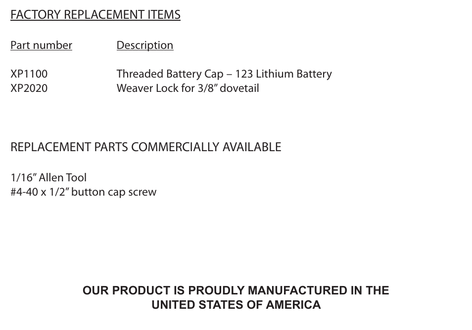 EOTech XPS2-RF User Manual | Page 4 / 4