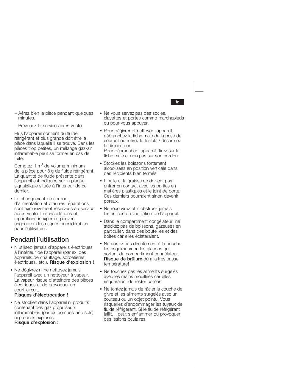 Pendant l'utilisation | Neff K4644X7 User Manual | Page 35 / 85