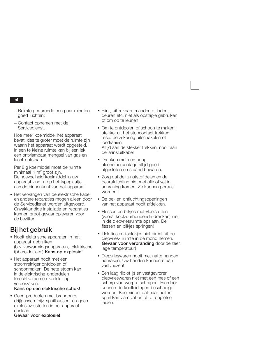Bij het gebruik | Neff K4644X7 User Manual | Page 66 / 85