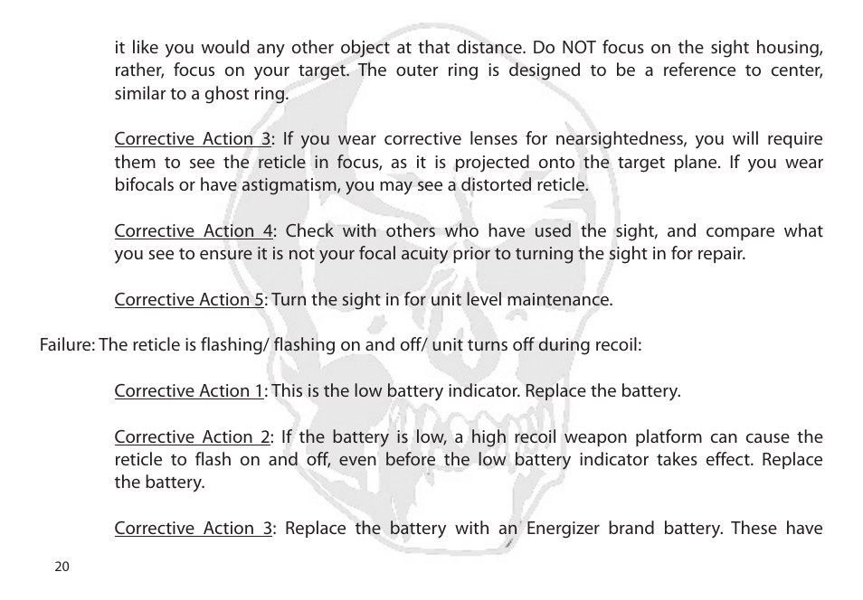 EOTech XPS2-Z User Manual | Page 28 / 38