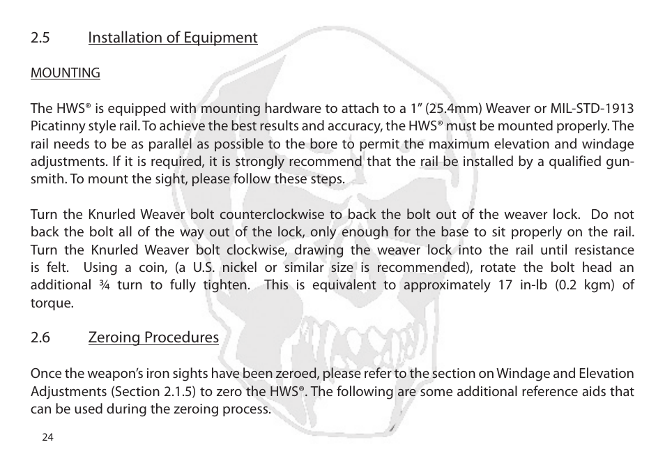 EOTech XPS2-Z User Manual | Page 32 / 38