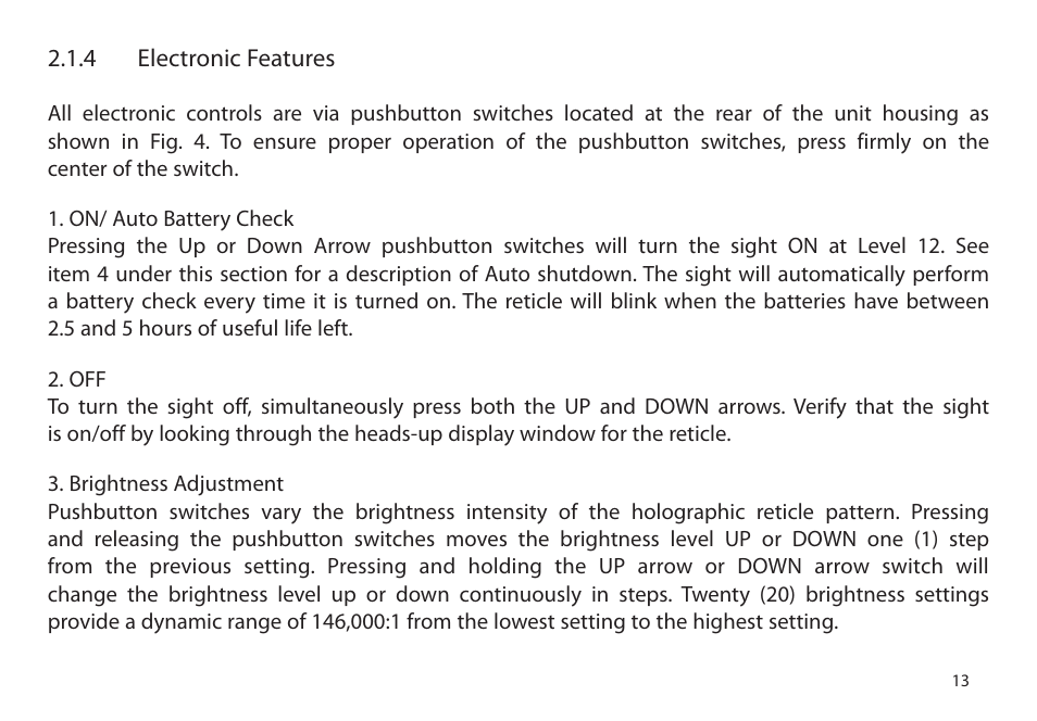 EOTech XPS2 User Manual | Page 21 / 38