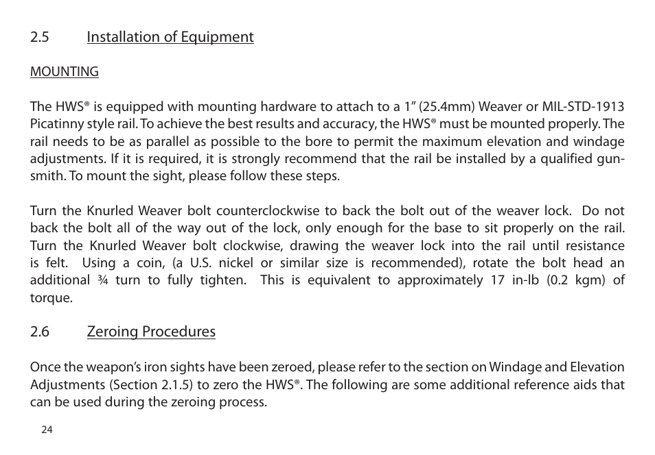 EOTech XPS2 User Manual | Page 32 / 38